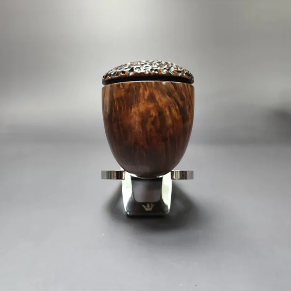 JM Boswell 2017 Partially Rusticated Rhodesian Estate Briar Pipe, American Estates - Image 3