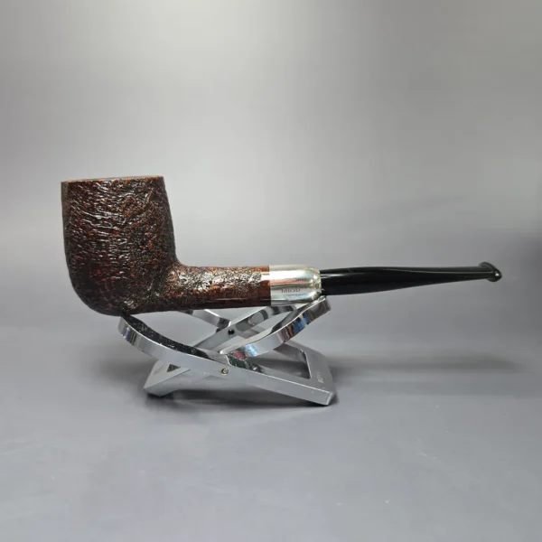 MBSD Briars Timeless Traditions 1 Sandblasted Billiard w/ Silver Handmade Briar Pipe, New - Image 3
