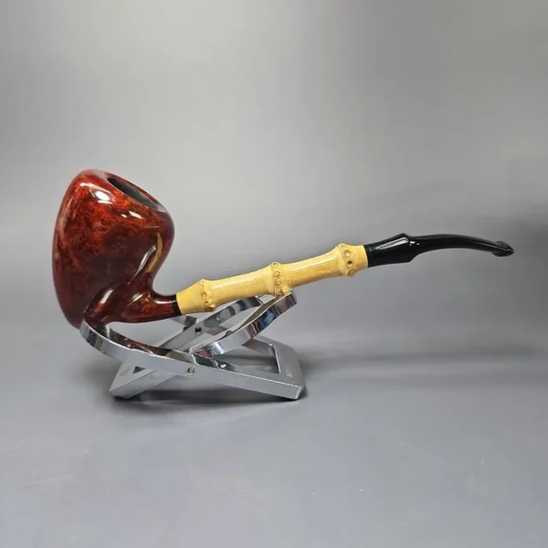 MBSD Briars Modern Masters 1 Smooth Peewit w/ Bamboo Briar Pipe, New - Image 3
