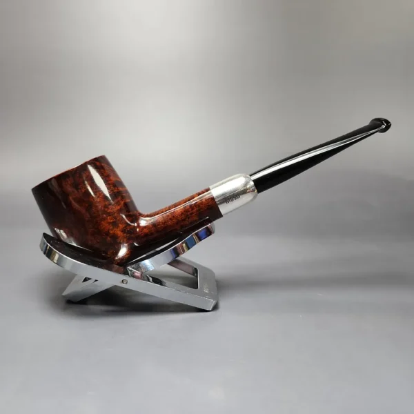 MBSD Briars Timeless Traditions 1 Smooth Billiard w/ Silver Handmade Briar Pipe, New - Image 3