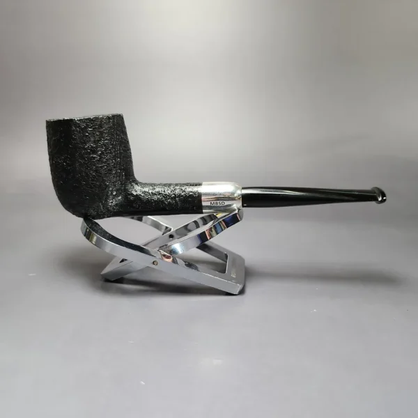 MBSD Briars Timeless Traditions 1 Sandblasted Billiard w/ Silver Handmade Briar Pipe, New - Image 3