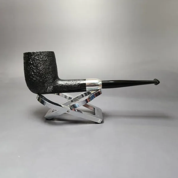 MBSD Briars Timeless Traditions 1 Sandblasted Billiard w/ Silver Handmade Briar Pipe, New - Image 3
