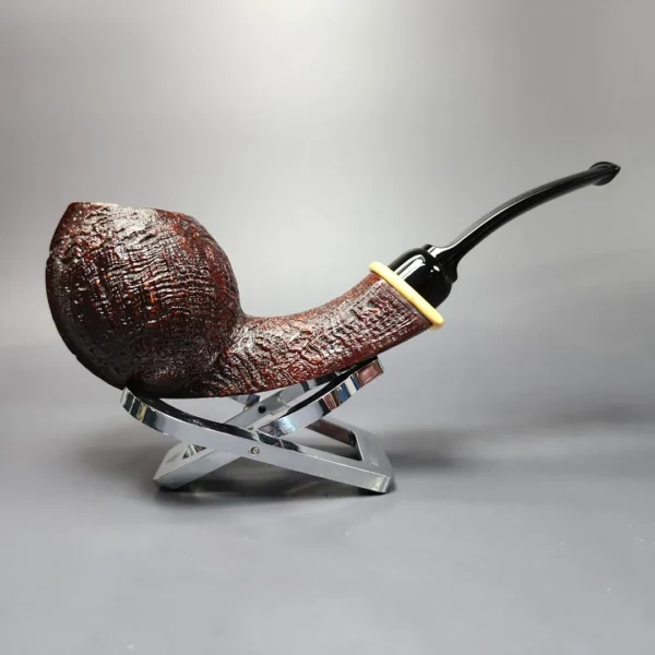 MBSD Briars Modern Masters 2 Sandblasted Blowfish w/ Boxwood Briar Pipe, New - Image 3