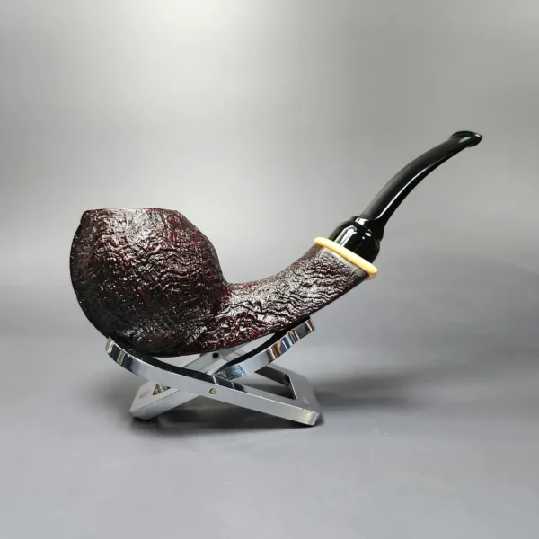 MBSD Briars Modern Masters 2 Sandblasted Blowfish w/ Boxwood Briar Pipe, New - Image 3