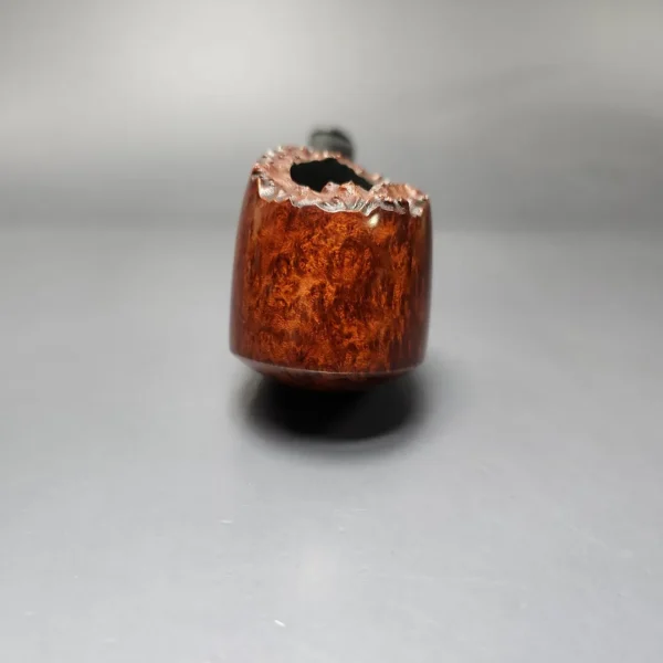 Moonlight Pipes "Fossil" Smooth Volcano w/ Ebonite Handmade Briar Pipe, New - Image 3