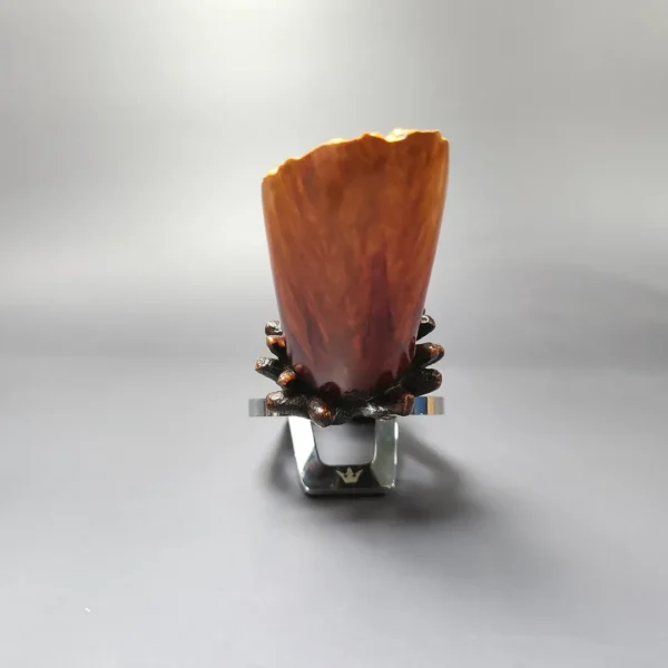 Moonlight Pipes "Outgrowth" Lovat w/ Brass Handmade Briar Pipe, New - Image 3