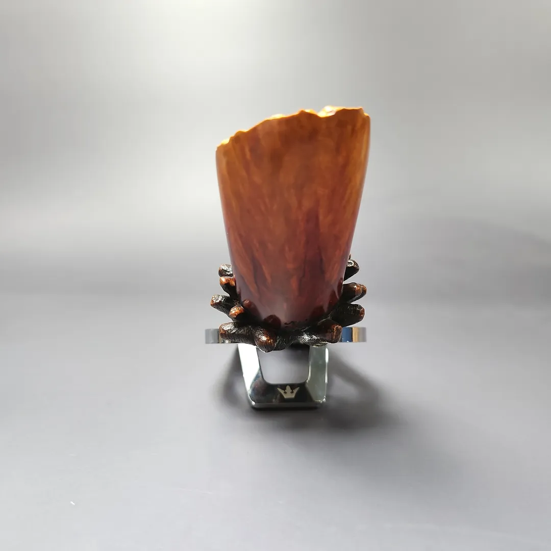 Moonlight Pipes "Outgrowth" Lovat w/ Brass Handmade Briar Pipe, New - Image 3