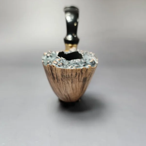 Moonlight Pipes "Briar Raven" Oom Paul Handmade Briar Pipe, New - Image 3