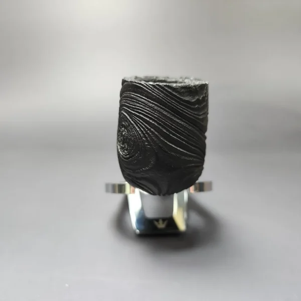 MBSD Briars by Piero Vitale Vintage Sandblasted Billiard w/Zebrawood Briar Pipe, New - Image 3