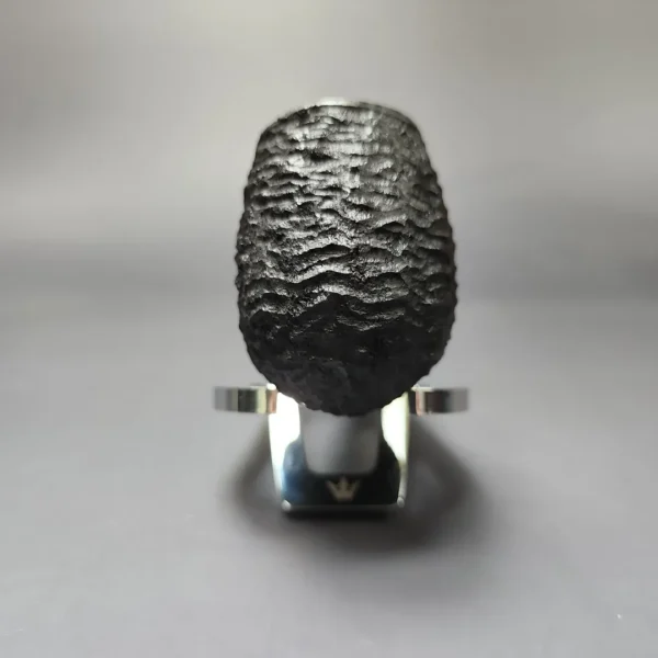 MBSD Briars by Piero Vitale Black Rusticated Brandy w/ Boxwood Briar Pipe, New - Image 3