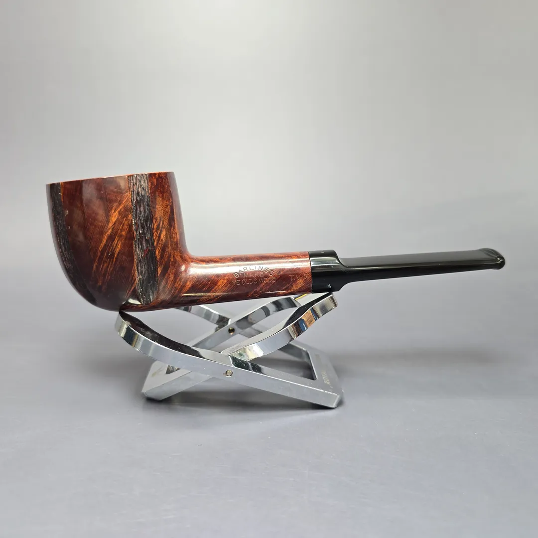 Barling's Make Family Era YOW Quaint EXEL Partially Rusticated Pot Estate Briar Pipe, English Estates - Image 3