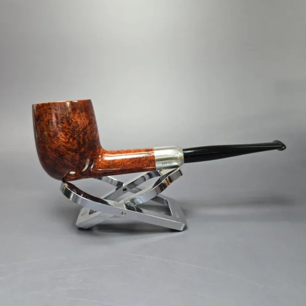 MBSD Briars Timeless Traditions 1 Smooth Billiard w/ Silver Handmade Briar Pipe, New - Image 3