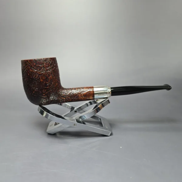 MBSD Briars Timeless Traditions 1 Sandblasted Billiard w/ Silver Handmade Briar Pipe, New - Image 3