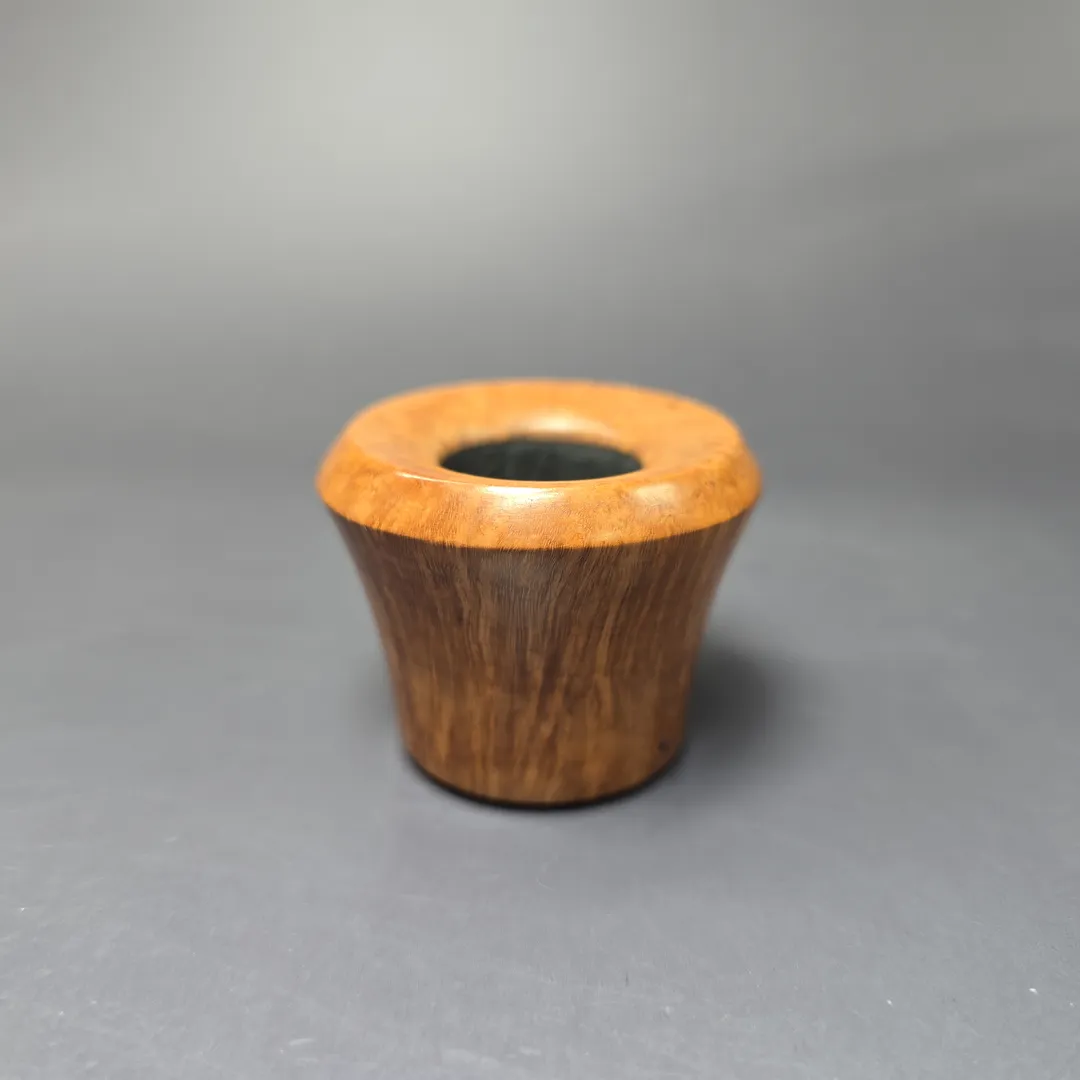 Mina Pipes Smooth Pot w/ Horn Estate Briar Pipe, Unsmoked - Image 3