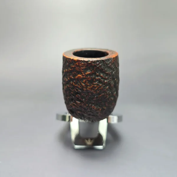 Dunhill 1999 Shell Briar 4103 Sandblasted Billiard w/ Silver Estate Briar Pipe, English Estates - Image 3