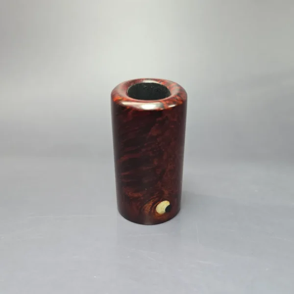 J Mouton Smooth Popera Poker w/ Fossilized Whale Spine Handmade Briar Pipe, New - Image 3