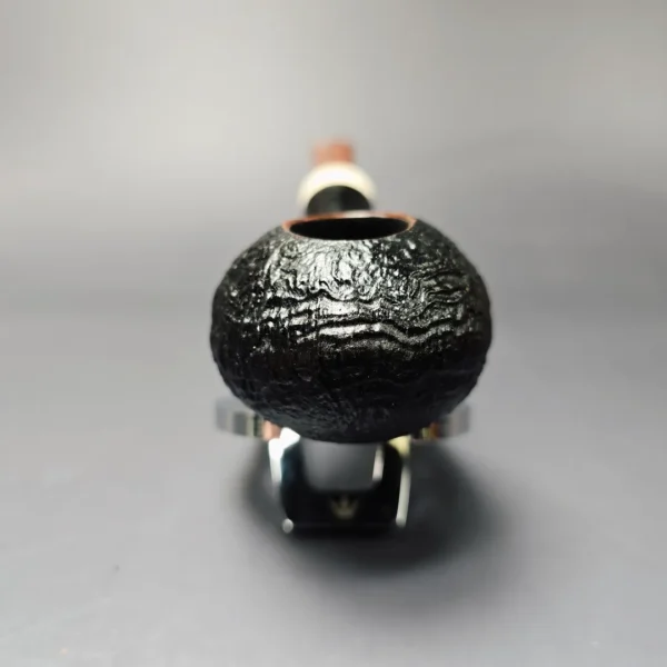 J Mouton Sandblasted Long Shank Squat Tomato w/ Mammoth Handmade Briar Pipe, New - Image 3