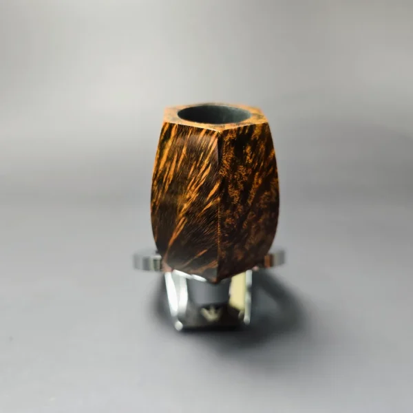 C-Pipe Smooth Deep Contrast Panel Lumberman Handmade Briar Pipe, New - Image 3