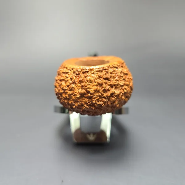 C-Pipe Partially Rusticated Prince w/ Bamboo Handmade Briar Pipe, New - Image 3