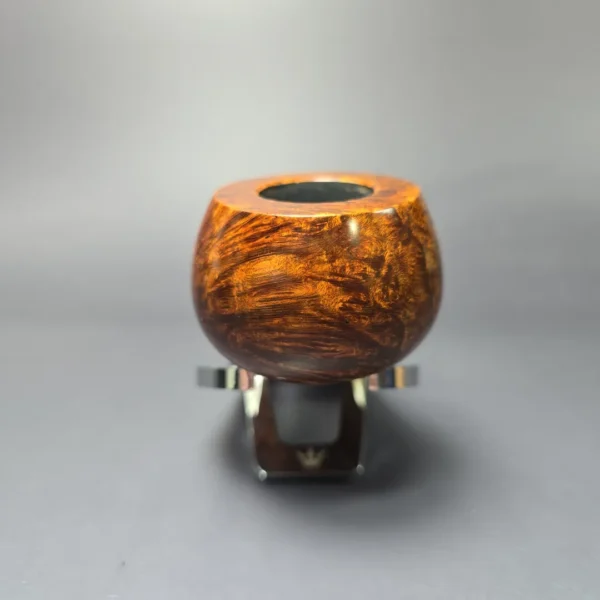 Wandi Riyadi Smooth Facet Shank Tomato w/ Ivorite Handmade Briar Pipe, New - Image 3