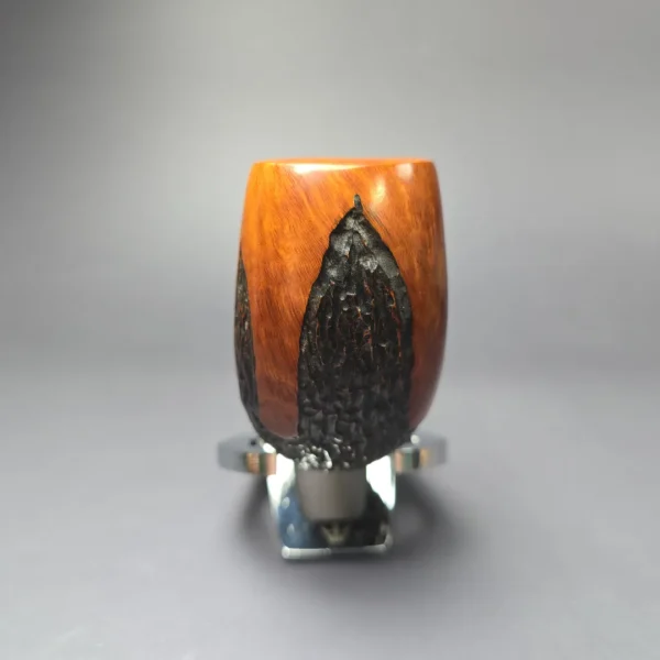 Lothar Schirwitz 11 Partially Rusticated Egg Estate Briar Pipe, Unsmoked, 9mm - Image 3