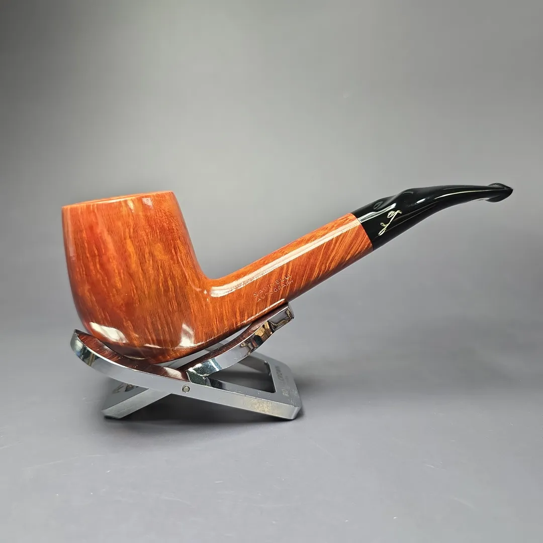 Savinelli Autograph 4 Smooth Freehand Billiard Estate Briar Pipe, Unsmoked, 6mm - Image 3