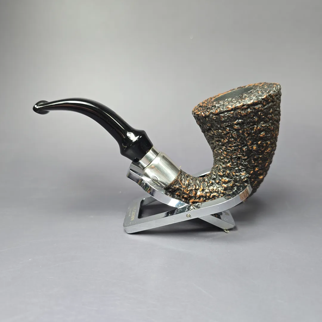 Brebbia First 1997 Rusticated Calabash w/ Silver Estate Briar, Pipe Unsmoked, 9mm - Image 4