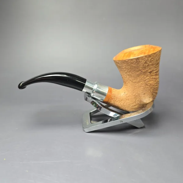 Rattray's Carnyx Natural Sandblasted Calabash Estate Briar Pipe, Unsmoked, 9mm - Image 4