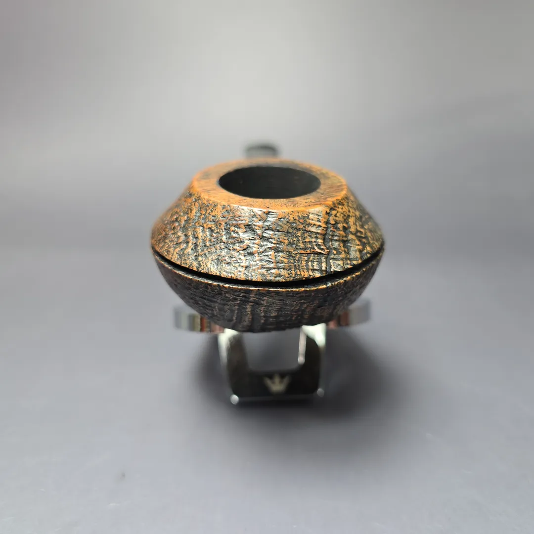 Luciano 2010 Squat Sandblasted Rhodesian Estate Briar Pipe, Italian Estates - Image 4