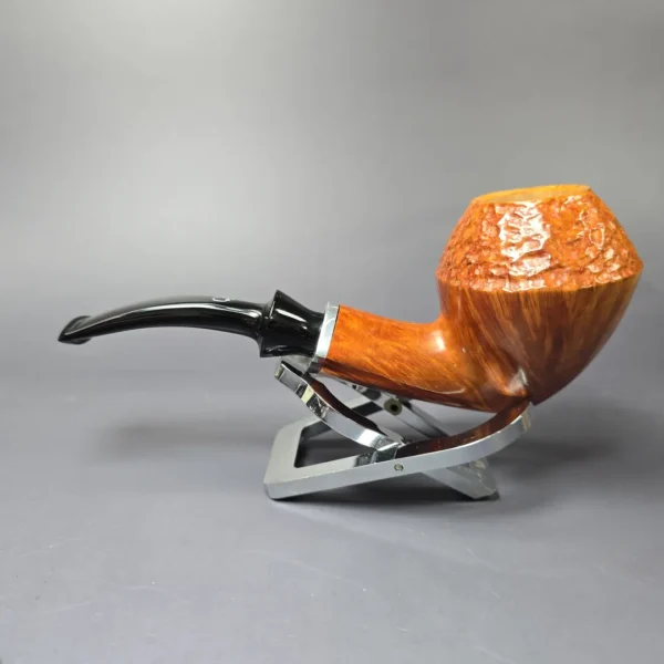 Lorenzetti 1934 Partially Rusticated Bulldog Estate Briar Pipe, Unsmoked - Image 4