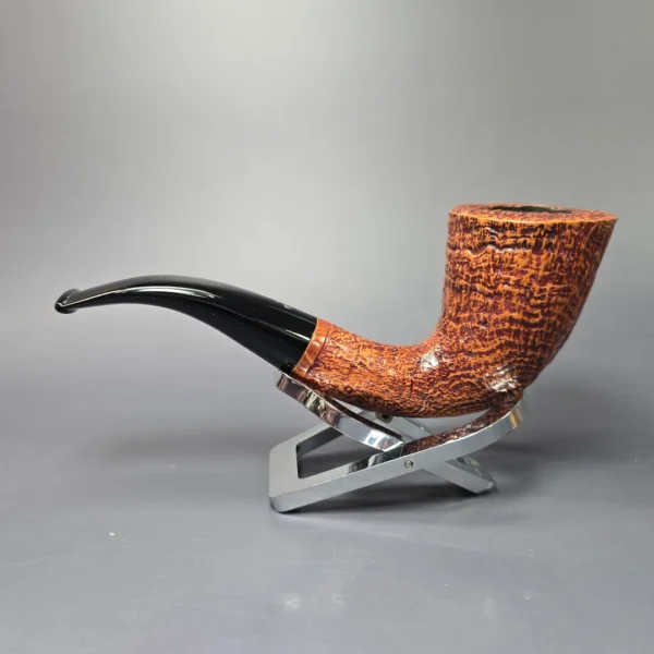Ser Jacopo S2 Sandblasted Horn Estate Briar Pipe, Italian Estates - Image 4