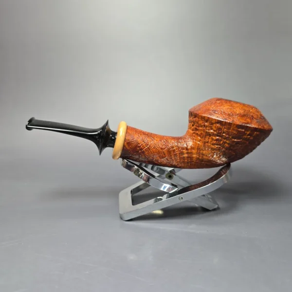 Bonsai Pipes Sandblasted Rhodesian w/ Hawthorn Handmade Briar Pipe, New - Image 4