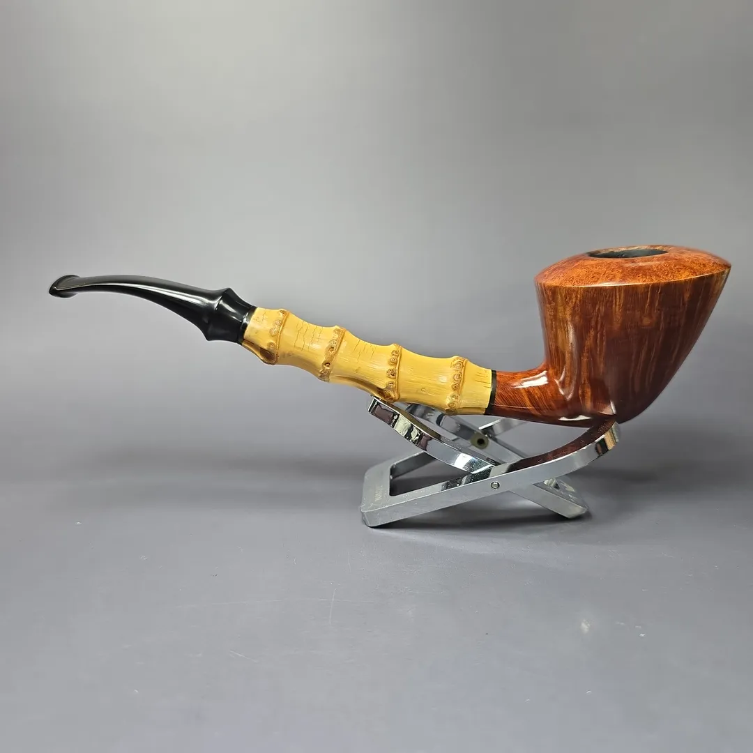 Smio Satou Smooth Dublin w/ Bamboo Estate Briar Pipe, Japanese Estates - Image 4