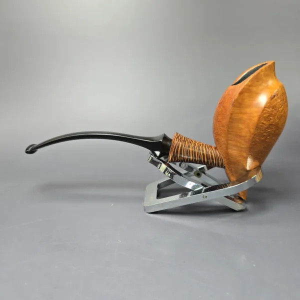 WO Larsen Pearl Grade Partially Sandblasted Cobra Estate Briar Pipe, Unsmoked - Image 4