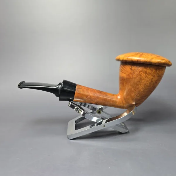Brebbia Calabash Argento Smooth Calabash Estate Briar Pipe, Italian Estates, 9mm - Image 4