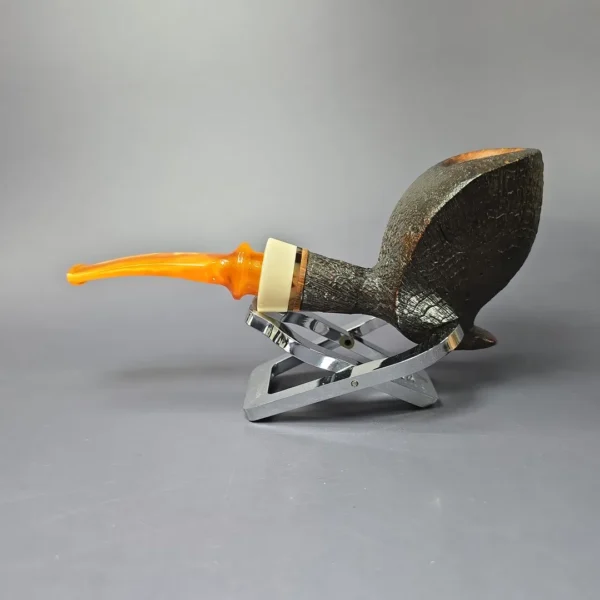 Kevin Arthur Sandblasted Sphinx w/ Ivorite Estate Briar Pipe, American Estates - Image 4