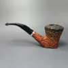Mauro Armellini XL Rusticated Dublin Sitter w/ Silver Estate Briar Pipe, Italian Estates - Image 4