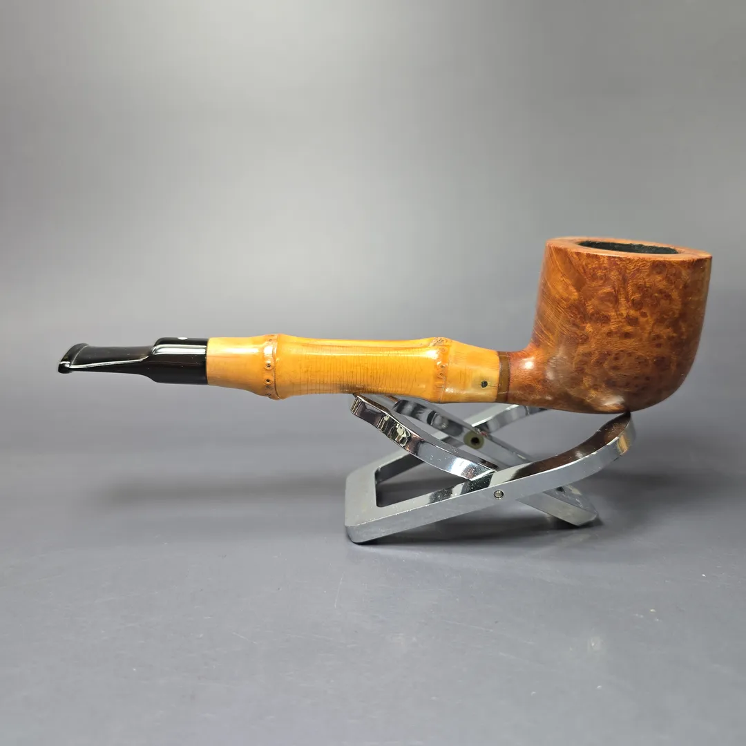 Dunhill 1965 Whangee Root Briar Smooth Bamboo Pot Estate Briar Pipe, English Estates - Image 4