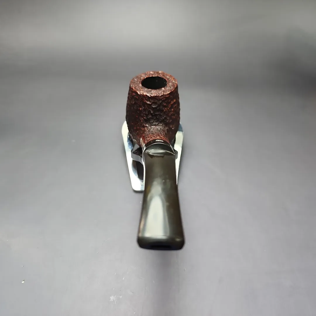 James Upshall Bark EXL Rusticated Bent Billiard Estate Briar Pipe, Unsmoked - Image 4