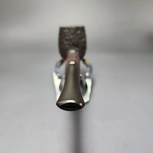 James Upshall Bark Group 5 Partially Rusticated Billiard Estate Briar Pipe, Unsmoked - Image 4