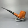 Edwards XL Smooth Bent Billiard w/ Ebonite Estate Briar Pipe, Unsmoked - Image 4