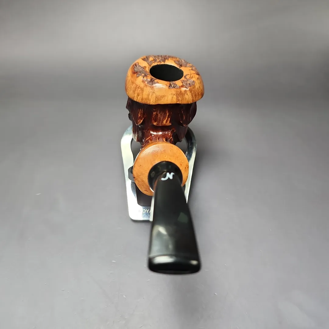 Nording Spruce Cone Partially Rusticated Freehand Estate Briar Pipe, Unsmoked - Image 4