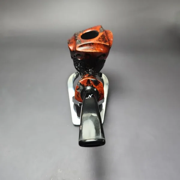 Nording Moss XL Partially Rusticated Freehand Estate Briar Pipe, Unsmoked - Image 4