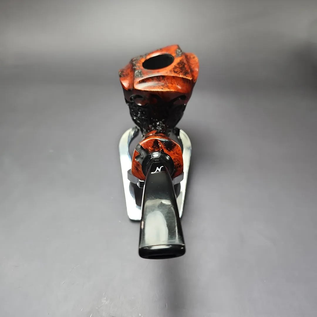 Nording Moss XL Partially Rusticated Freehand Estate Briar Pipe, Unsmoked - Image 4