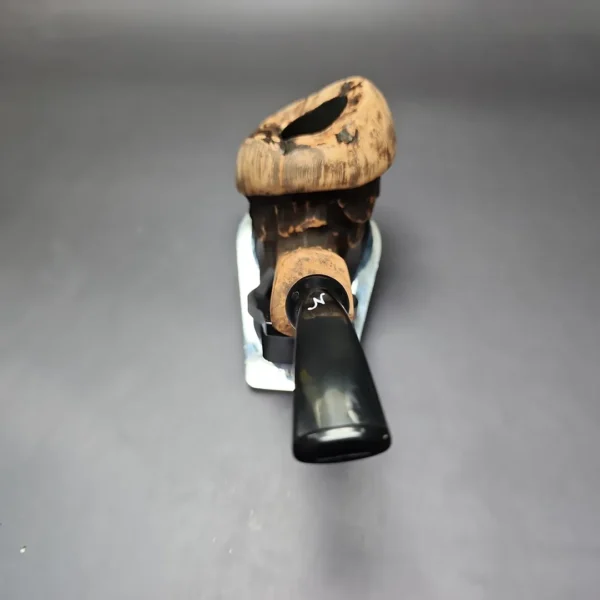 Nording Spruce Matte Partially Rusticated Freehand Estate Briar Pipe, Unsmoked - Image 4