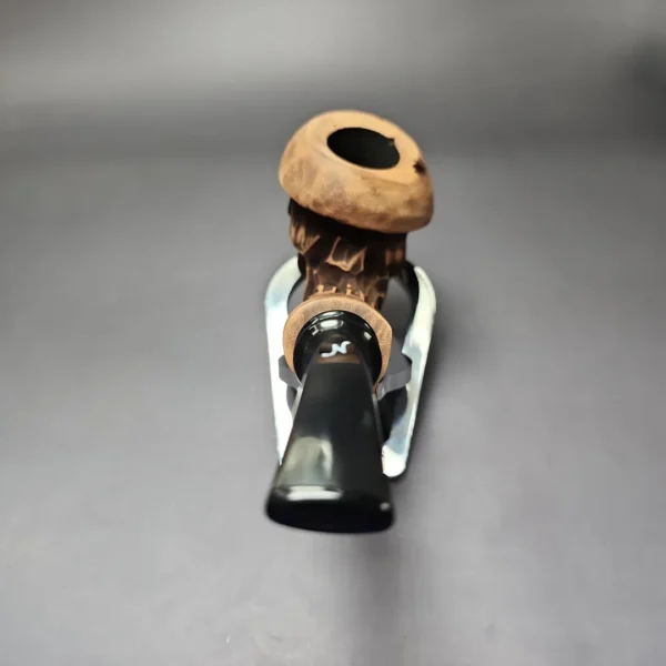 Nording Spruce Matte Partially Rusticated Freehand Estate Briar Pipe, Unsmoked - Image 4