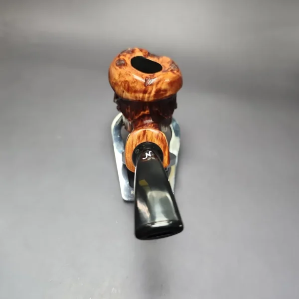 Nording Point Clear Partially Rusticated Freehand Estate Briar Pipe, Unsmoked - Image 4