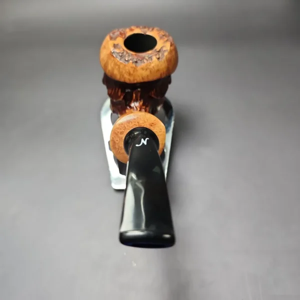 Nording Spruce Cone Partially Rusticated Freehand Estate Briar Pipe, Unsmoked - Image 4
