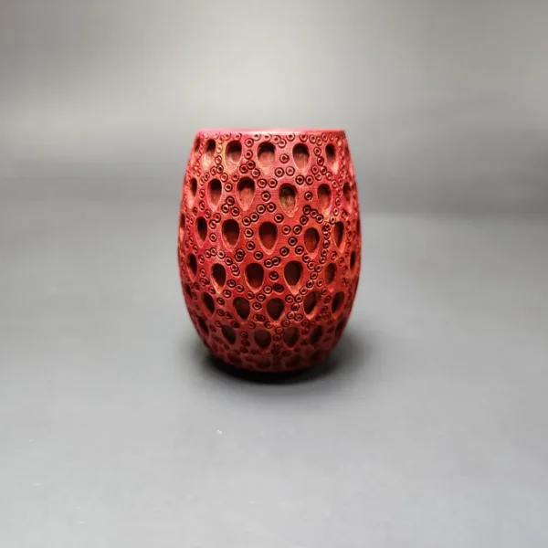 Lattice Carved XL Poker w/ Silver Estate Block Meerschaum Pipe, Turkish Estates - Image 4