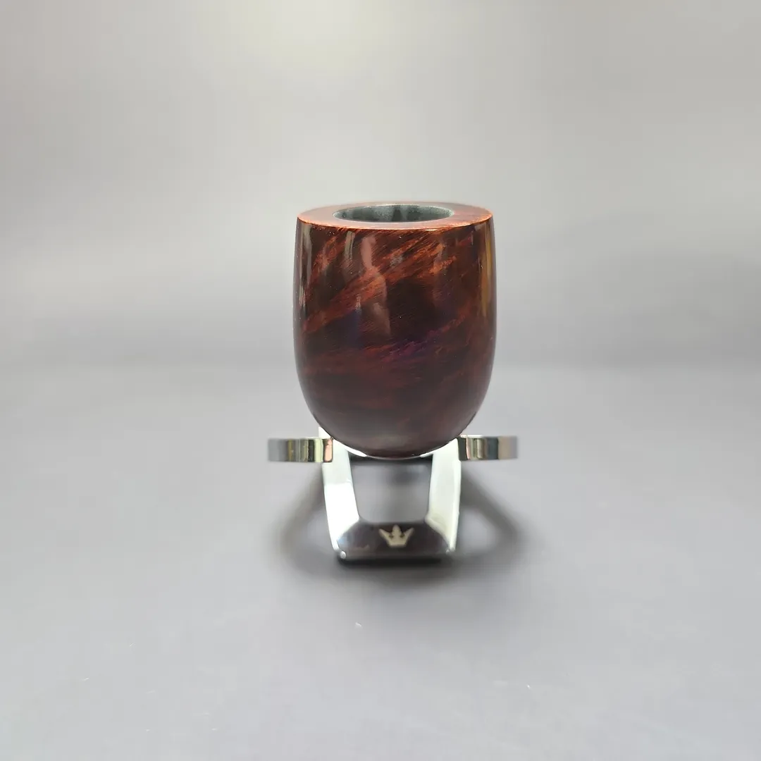 MBSD Briars Timeless Traditions 1 Smooth Billiard w/ Silver Handmade Briar Pipe, New - Image 4